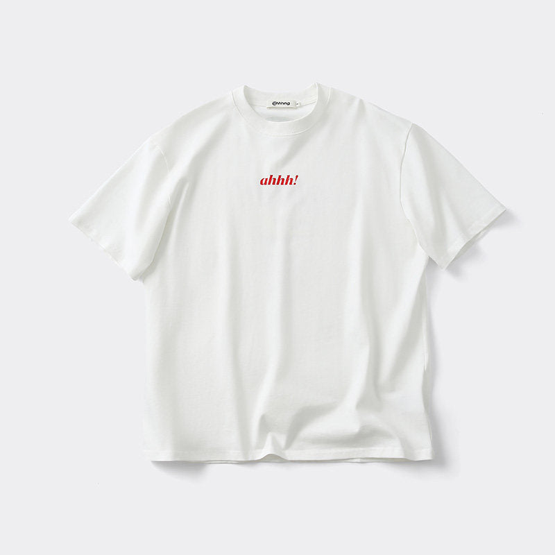 AHHH Logo Print Cotton T-shirt