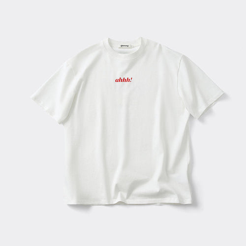 AHHH Logo Print Cotton T-shirt