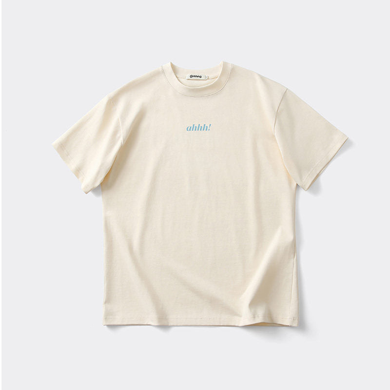 AHHH Logo Print Cotton T-shirt